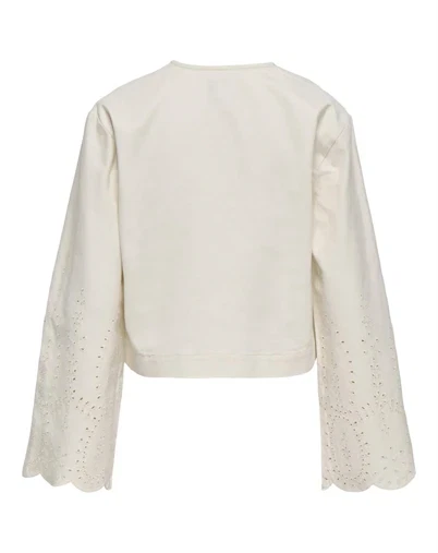 Only - ONLElsa Crochet Jakke - Cloud Dancer 